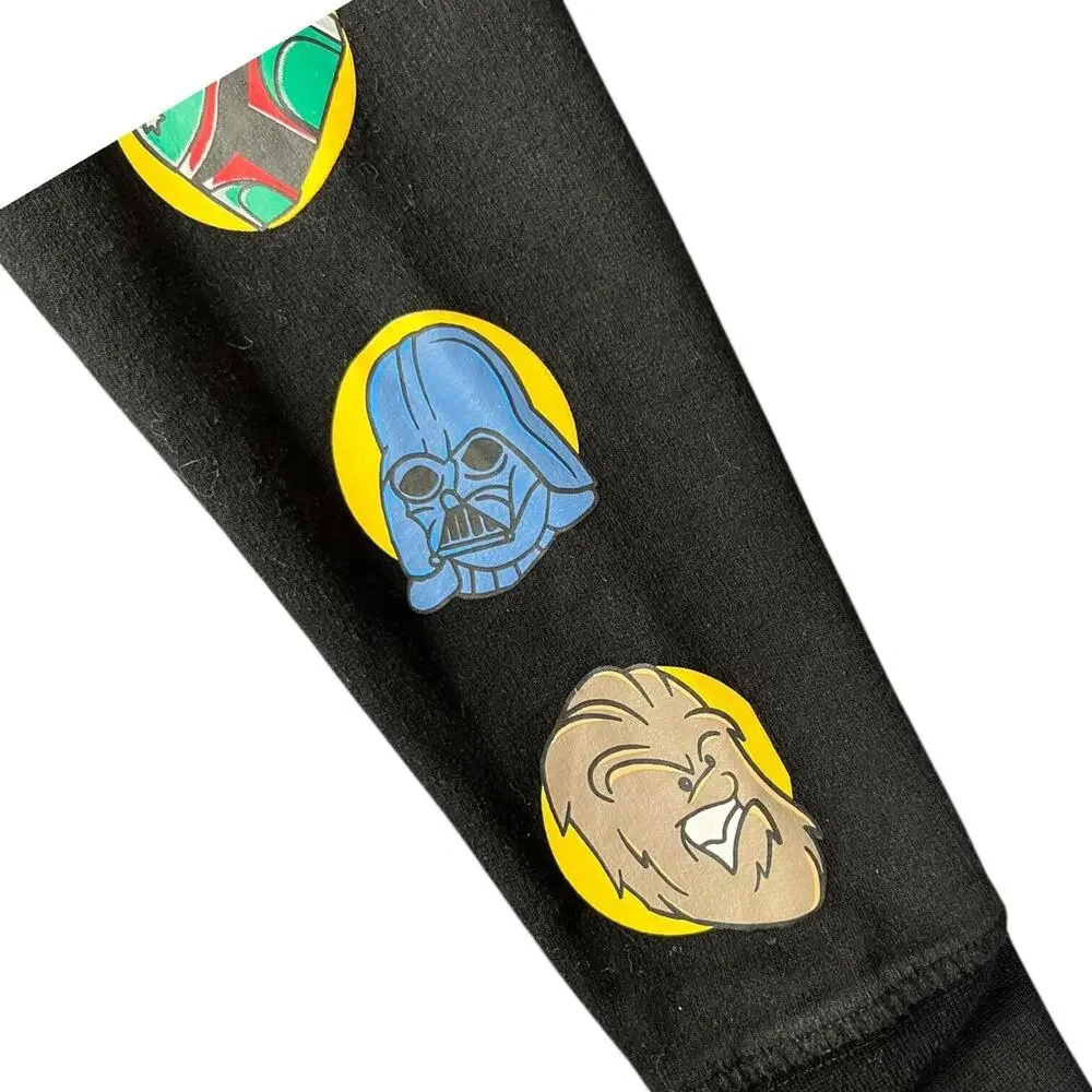 Star Wars Hoodie Graphic Black Vader Luke Yoda Boba Fett Chewie. Sz Sm Youth EUC